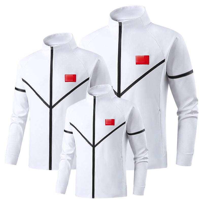 Group Jacket Stand Collar Cardigan High Elastic Long Sleeve Parent Sportswear Coat - Image 1